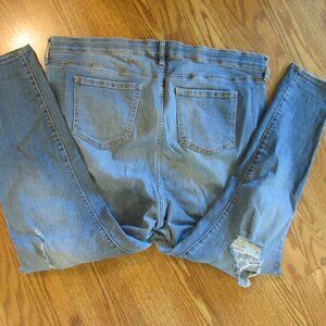 Torrid Premium Sky High Skinny Distressed Denim Jeans Women's Size 20R
